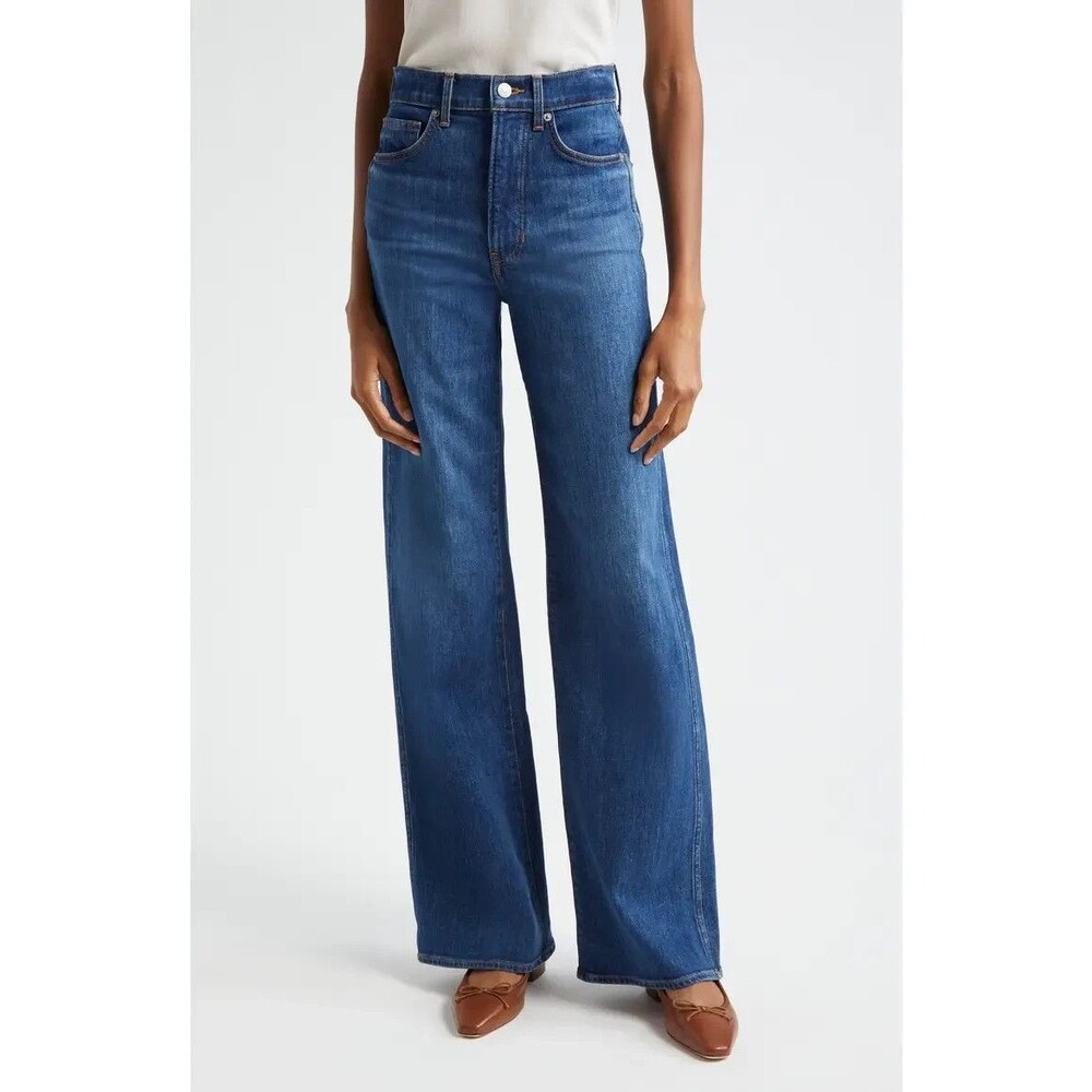 Veronica Beard Flared Jeans Womens Blue Medium Wash High Rise Denim Sz 26
